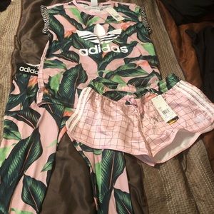 Adidas Farm pink tropical set.